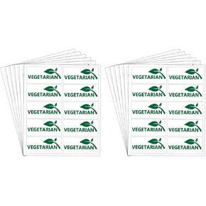 Vegetarian Stickers,Vegan Food Labels for Restaurant,Grocery Store,Bakery,2x1 Inch Sandwich Salad Labels,500 Pcs Per Pack in Saudi Arabia