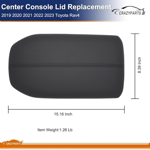 Center Console Lid Compatible with 2019-2023 Toyota Rav4 Armrest Bin Cover Replacement Part # 58920-42010-C0 PVC in Kuwait