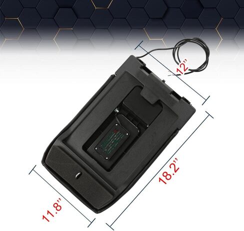 PIT66 Center Console Armrest Kit, Compatible with 99-07 Silverado Avalanche Suburban Tahoe Sierra Yukon Square Black in Saudi Arabia
