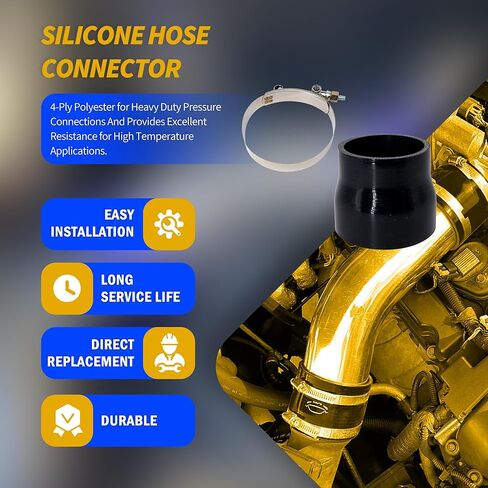 ID 3 to 3.5 inch (76-89mm) Straight Silicone Reducer Coupler Hose, 4-Ply 5mm Universal Automotive Silicone Hose Length: 3″(76mm) in Saudi Arabia
