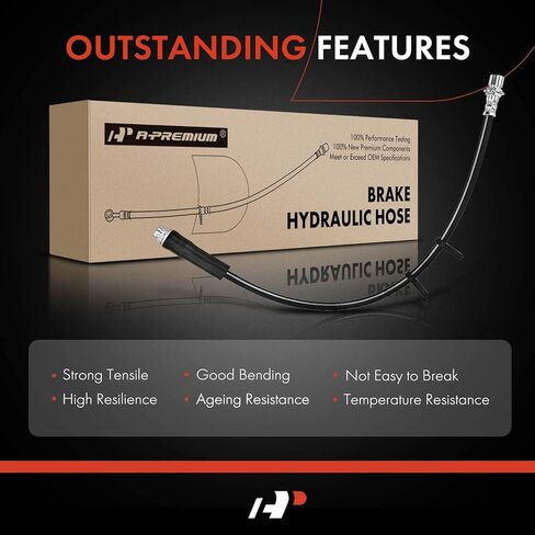 A-Premium Rear Passenger Inner Brake Hydraulic Hose Compatible with Ford Models - Ranger 2010-2011 - Replace# AL5Z2282A in Saudi Arabia
