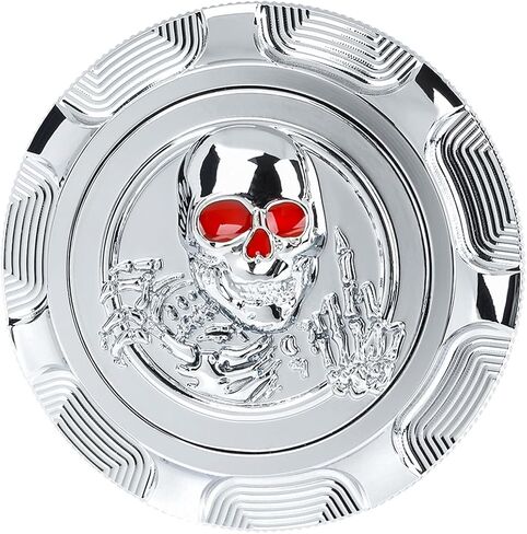 Fuel Gas Tank Cap Cover CNC Aluminum for Harley Touring Road King Softail Dyna Sportster XL 1200 883 X48 Right-hand Thread 3D Skeleton (Black) in Kuwait