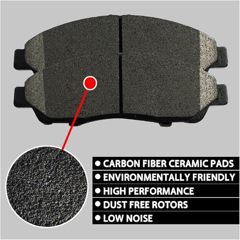 SIPAUTEC-8pcs Front and Rear Ceramic Disc Brake Pads Set Replacement For 2013-2018 Hyundai Santa Fe Sport (only fit 2.0L & 2.4L),For Kia Sorento 2011-2020,For Hyundai Santa Fe 2010/2011/2012 in Kuwait