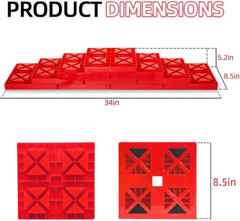 مكعبات تسوية هومون ويلز RV تصميم منحدر 9 عبوات من كتل التسوية المتشابكة مع كتل تسوية العربة ذات عجلة واحدة مع حقيبة حمل in Kuwait
