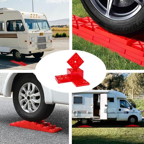 مكعبات تسوية هومون ويلز RV تصميم منحدر 9 عبوات من كتل التسوية المتشابكة مع كتل تسوية العربة ذات عجلة واحدة مع حقيبة حمل in Kuwait