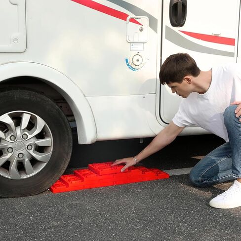 مكعبات تسوية هومون ويلز RV تصميم منحدر 9 عبوات من كتل التسوية المتشابكة مع كتل تسوية العربة ذات عجلة واحدة مع حقيبة حمل in Kuwait