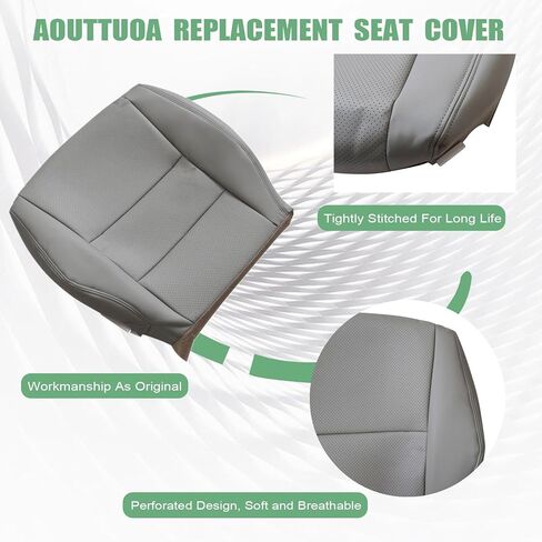 NLQR Front Driver Bottom Replacement Seat Cover Gray Microfiber Leather Compatible with Acura RDX 2007 2008 2009 2010 2011 2012 in Saudi Arabia