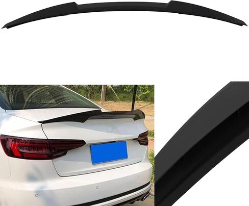 ECCPP High Kick Rear Trunk Spoiler Wing ABS fit for 2009-2012 for Audi A4 B8 Sedan Spoiler Wing Glossy Black Rear Trunk Lip Spoiler in Saudi Arabia