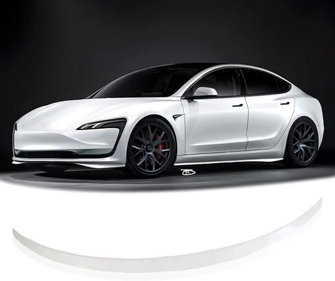 Rear Spoiler Rear Trunk Lid Spoiler Wing Fit for Tesla Model 3 2017-2022 General Model Glossy White Tail Wing Model 3 Factory Exterior Accessories (Glossy White) in Saudi Arabia