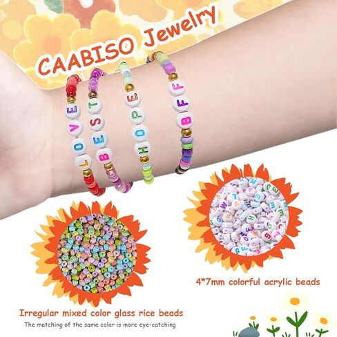 15 Pcs Motivational Friendship Bracelets for Girls, Elastic Cute Letter Beaded Bracelets Bulk Gifts for Teens Girls Women Jewelry Accessories, 6.3 inches in Saudi Arabia