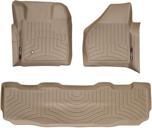 Weathertech Custom Fit FloorLiners for Ford Super Duty - 1st & 2nd Row (441201-440022), Black in Saudi Arabia