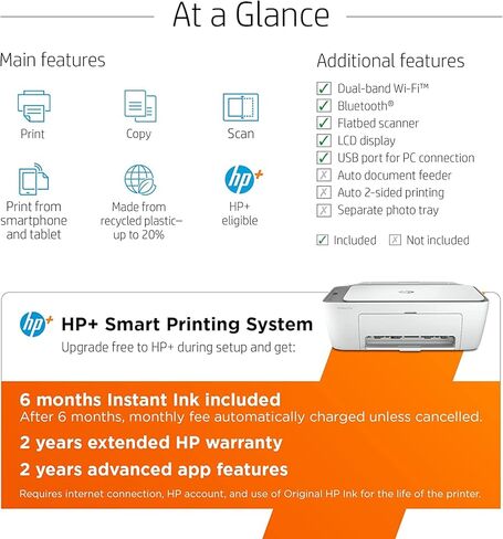 طابعة HP DeskJet 2755e اللاسلكية الملونة الكل في واحد I Print Copy Scan I (26K67A) (متجددة) in Saudi Arabia