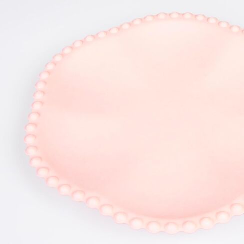 Meri Meri Dotted Edge Flower Bloom Compostable Plates (Pack of 8), Compostable Bamboo Party Plates, Decorative Design, Bridal Shower, Baby Shower, Hot & Cold Food in Saudi Arabia