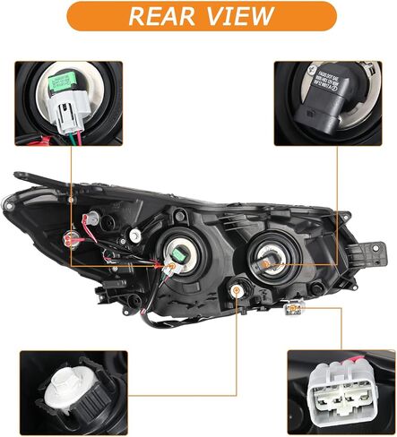 For 2012-2015 Subaru Impreza 2013-2016 XV Crosstrek Headlight Assembly Halogen Headlamp w/Clear Lens w/Bulbs Driver+Passenger Side Replacement SU2502140 SU2503140 in Saudi Arabia