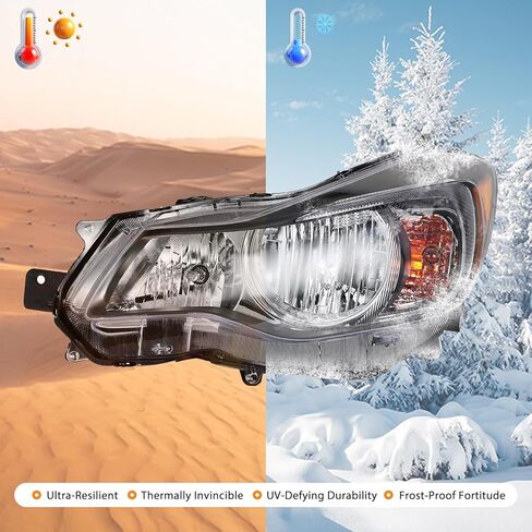 For 2012-2015 Subaru Impreza 2013-2016 XV Crosstrek Headlight Assembly Halogen Headlamp w/Clear Lens w/Bulbs Driver+Passenger Side Replacement SU2502140 SU2503140 in Saudi Arabia