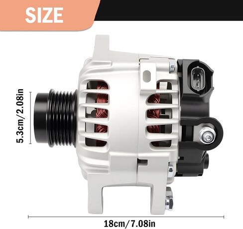 373002B760 Alternator L4 1.6L Compatible with Hyundai Veloster 2013-2017 Kia Forte Forte Koup SX Forte 5 Koup/SX Rio EX/LX/SX Soul Base 73002B760 alternator 1.6 kia soul 2012 37300-2B760 12V 110A in Saudi Arabia