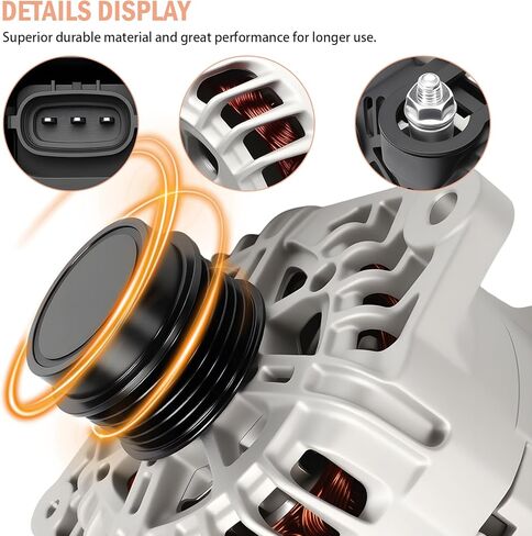 373002B760 Alternator L4 1.6L Compatible with Hyundai Veloster 2013-2017 Kia Forte Forte Koup SX Forte 5 Koup/SX Rio EX/LX/SX Soul Base 73002B760 alternator 1.6 kia soul 2012 37300-2B760 12V 110A in Saudi Arabia
