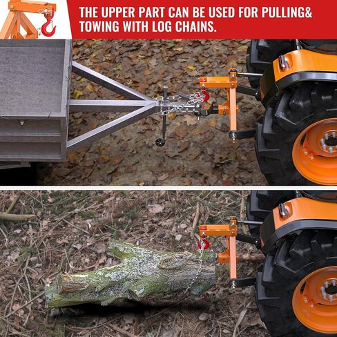 3 Point Trailer Hitch 2" Receiver Quick Hitch Compatible with Towing Hook for Category 1 Tractors, Heavy Duty Towing Hitch Tractor Drawbar Hitch Adapter for BX, Kubota, John Deere, Kioti, Yanmar in Kuwait