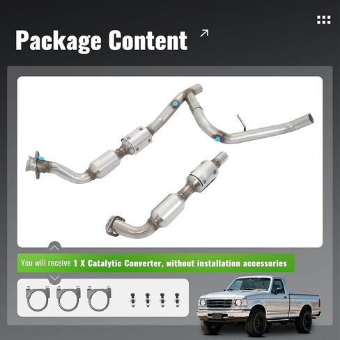 Catalytic Converter Compatible with 1998-2000 Ford F-150 5.4L Only 4WD Vehicle 409 Stainless Steel Silvery in Saudi Arabia