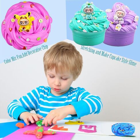 9 Packs Butter Slime Kit, Super Soft, Non-Sticky Stress Relief Toy, Party Favors and Birthday Gift for Boys and Girls in Saudi Arabia