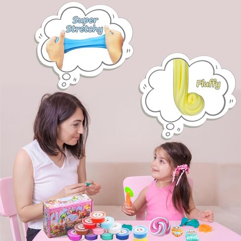 9 Packs Butter Slime Kit, Super Soft, Non-Sticky Stress Relief Toy, Party Favors and Birthday Gift for Boys and Girls in Saudi Arabia