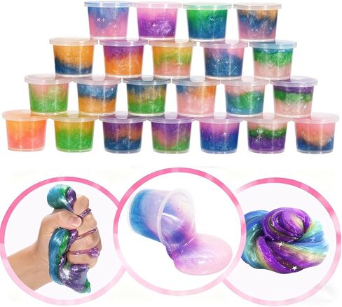 9 Packs Butter Slime Kit, Super Soft, Non-Sticky Stress Relief Toy, Party Favors and Birthday Gift for Boys and Girls in Saudi Arabia