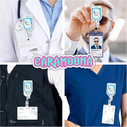 Caution: Do Not Approach Until Bag is Empty Badge Reel Retractable 2 Inches Healthcare, Medical Funny Nurse Alligator Clip/Belt Clip Acrylic Badge Holder Lanyards for Doctor Nursing Id Badges in Saudi Arabia