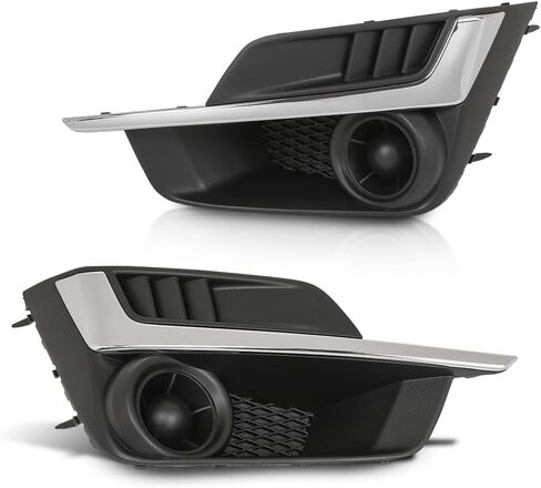 Fog Light Cover Set Compatible with Subaru Impreza 2015-2016 57731FJ400, 57731FJ410, SU1039109, SU1038109 W/Chrome Molding W/O Fog Light Hole in Saudi Arabia