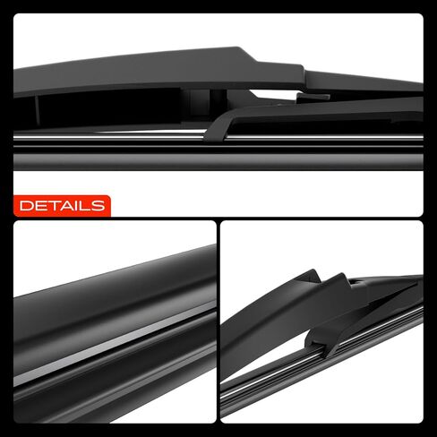 A-Premium Windshield Wiper Blades with Wear Indicator & Towel - Compatible with Buick Envision 2021 2022 2023 2024 - Front Rear Wipers Blade for 24"/20"/11", Hook/RL2 with rib Arm Connector, Pack of 3 in Saudi Arabia