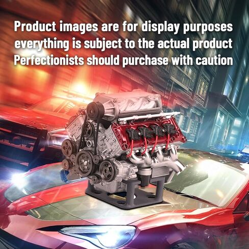 مجموعة نماذج محرك V8 التي تعمل، محرك V8 للطباعة ثلاثية الأبعاد MAD لـ AX90104 SCX10Ⅱ Capra VS4-10 Pro/Ultra Model Car، محاكاة ديناميكية V8 تعمل للبالغين للبناء in Saudi Arabia
