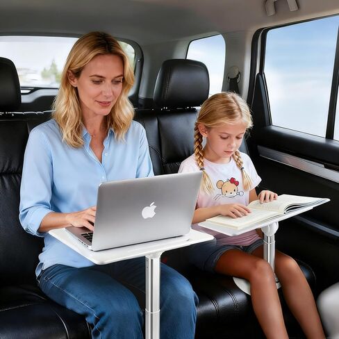 Car Desk for Laptop Passenger Seat- Adjustable Car Seat Tray Table for Work & Eating Universal Lap Desk for Front or Rear Seat in Saudi Arabia