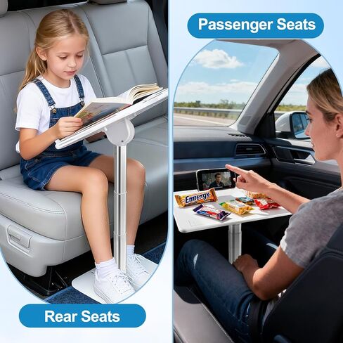Car Desk for Laptop Passenger Seat- Adjustable Car Seat Tray Table for Work & Eating Universal Lap Desk for Front or Rear Seat in Saudi Arabia