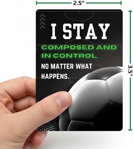 Soccer Affirmation Card Deck for Athletes – 52 Mental Performance Self-Talk Cards for Confidence, Focus & Game-Day Preparation – Motivational Gift for Teens, Players, or Coaches in Saudi Arabia