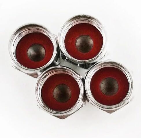 Metal Dome Tire Valve Stem Caps - 20 Pack - Universal in Saudi Arabia