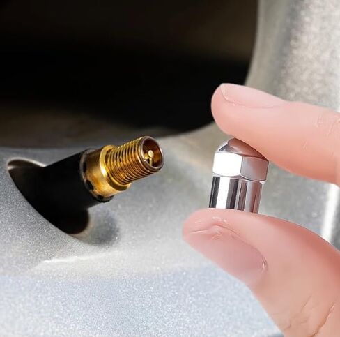 Metal Dome Tire Valve Stem Caps - 20 Pack - Universal in Saudi Arabia