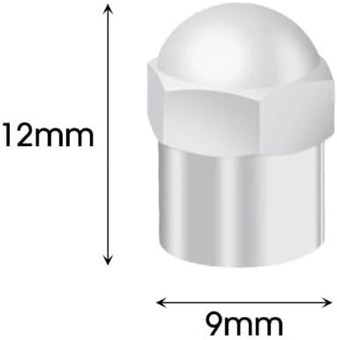 Metal Dome Tire Valve Stem Caps - 20 Pack - Universal in Saudi Arabia