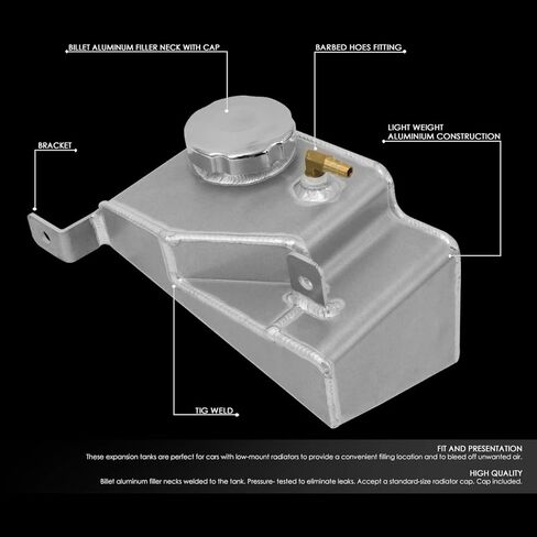 Auto Dynasty Aluminum Radiator Coolant Expansion Overflow Tank Reservoir Compatible with Mazda Miata 1990-1997 in Saudi Arabia