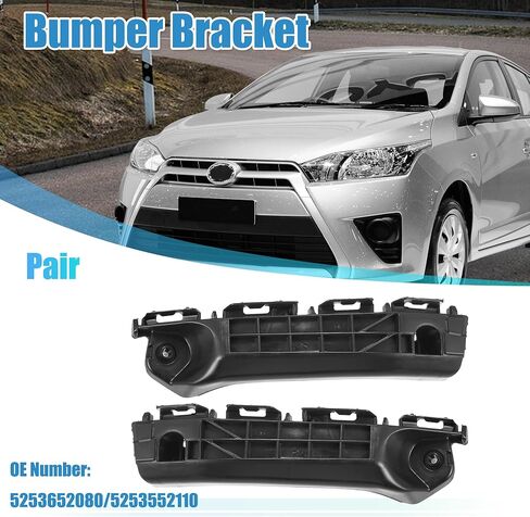 uxcell 1 Pair Left and Right Side Front Bumper Bracket No.5253652080/5253552110 for Toyota Yaris 2012 2013 2014 in Saudi Arabia