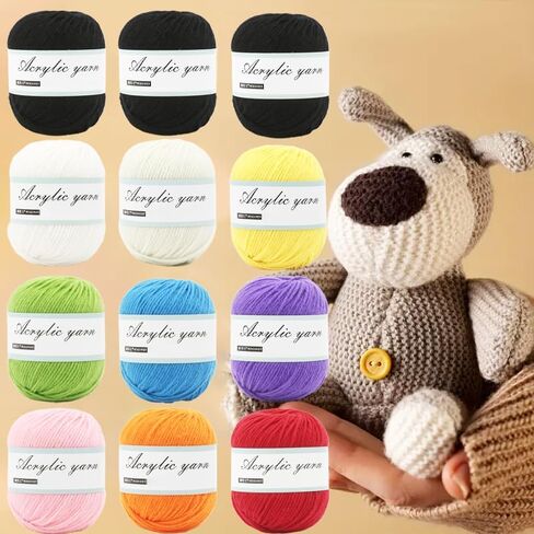3-Pack Acrylic Yarn Skeins – 150g Multicolor Yarn Set for Crochet Knitting – Soft Durable Craft Supplies, Beginner Friendly Starter Kit for DIY Projects, Ideal for Scarves (Orange) in Saudi Arabia