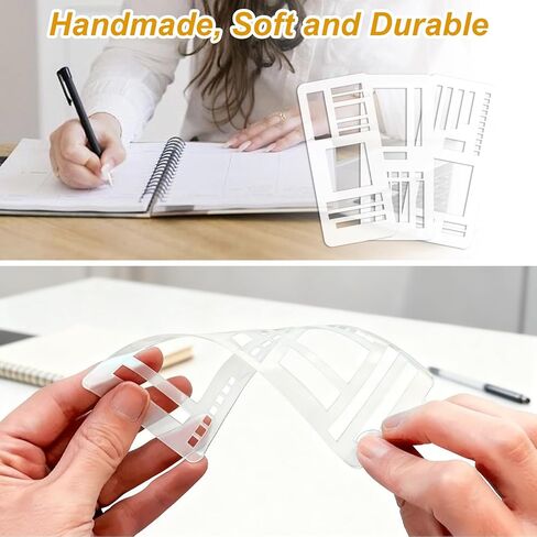 21Pcs Planner Stencils templates, Reusable Handmade Flexible Record Calendar Stencils for Journaling in Kuwait