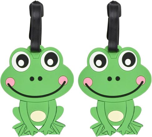 Animal Luggage Tags Cute Suitcase Labels (Set of 2) (Red Cat) in Kuwait