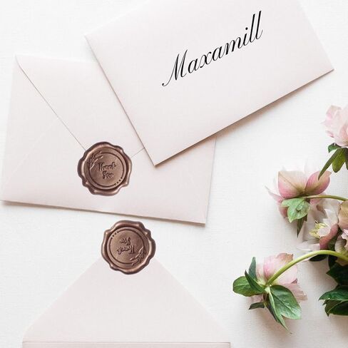 Maxamill 50 Piece Gold Wax Thank You Stickers for Graduations, Baby Showers, and Birthdays in Saudi Arabia