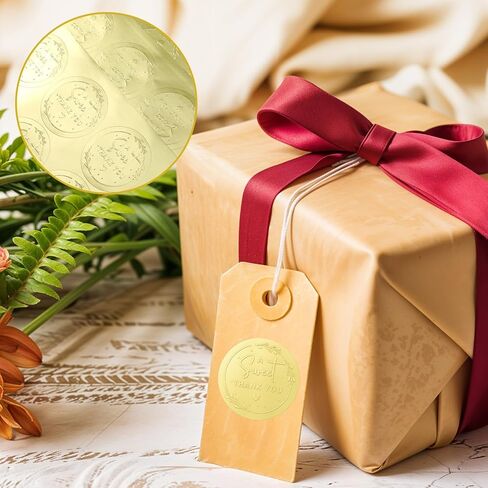 120 Pcs A Sweet Thank You Stickers 2 Inch Thank You Gift Stickers Round Gold Foil Embossed Wedding Invitation Sticker, Personalized Party Favor Labels for Bridal Shower, Business Packaging in Saudi Arabia