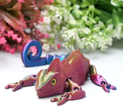 3D Printed Lizard,Gecko with Eyes,Flexible Realistic Articulated Animal Fidget Toys,Mystery Figurines Gifts,Executive Desk Décor and Festival Collectible (RBG) in Saudi Arabia