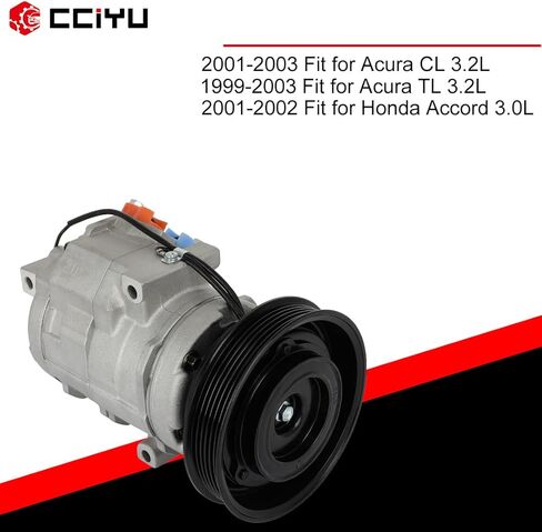 ضاغط مكيف الهواء Cciyu للسيارة 2001-2002 لسيارة Honda Accord 3.0L، ضاغط تكييف الهواء مع قابض 6 أخاديد 38810P8EA01 in Saudi Arabia