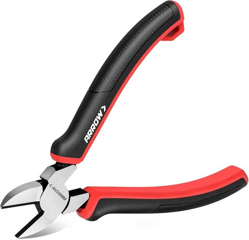 ARROW High Leverage Diagonal Pliers, 6 Inch Wire Cutters with Comfortable TPR Handle, High Carbon Steel Side Cutters for Cutting Wire in Kuwait