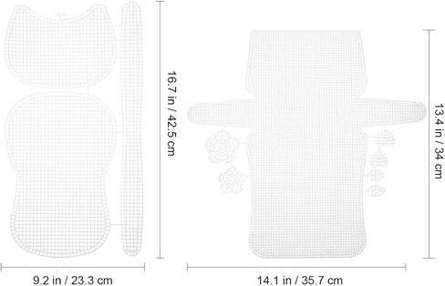 Angoily 6Pcs DIY Plastic Mesh Canvas Sheets, Clear Plastic Mesh Sheet for Crochet Purse Making Embroidery Blank Needlepoint Canvas Craft Acrylic Yarn Crafting Knit Crochet Project Bag Making Supplies in Saudi Arabia