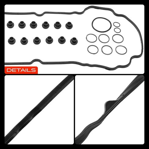 A-Premium Engine Valve Cover Gasket Set Compatible with Ford, Mazda, Lincoln & Mercury Models - Fusion 2010, Edge 2007-2010, Taurus X 2008-2009, Taurus, Flex, 6, CX-9, MKZ, MKX, MKS, MKT, Sable in Saudi Arabia