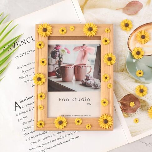 Luckforest Miniature Resin Sunflowers, 60 Pcs 4 Sizes Mini Sunflower Flatback Embellishments for DIY Crafts Accessories Scrapbooking Phone Cases in Saudi Arabia