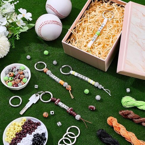 مجموعة صنع سلسلة المفاتيح 720 قطعة من PH PandaHall، مجموعة سلسلة مفاتيح خرزية لحقيبة DIY، سلسلة مفاتيح مطرزة، إكسسوارات لحفلات المهرجانات، مجوهرات DIY حقيبة الظهر، حقيبة ساحرة، هدية المعلم in Saudi Arabia